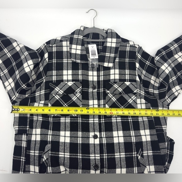 Torrid Cotton Brushed Midi Shacket Womens 3X Plaid Jacket Coat Button Down NWT - Picture 11 of 14